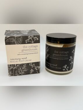 The Cottage Greenhouse rosemary mint rescue foot cream 6oz w/essential oils